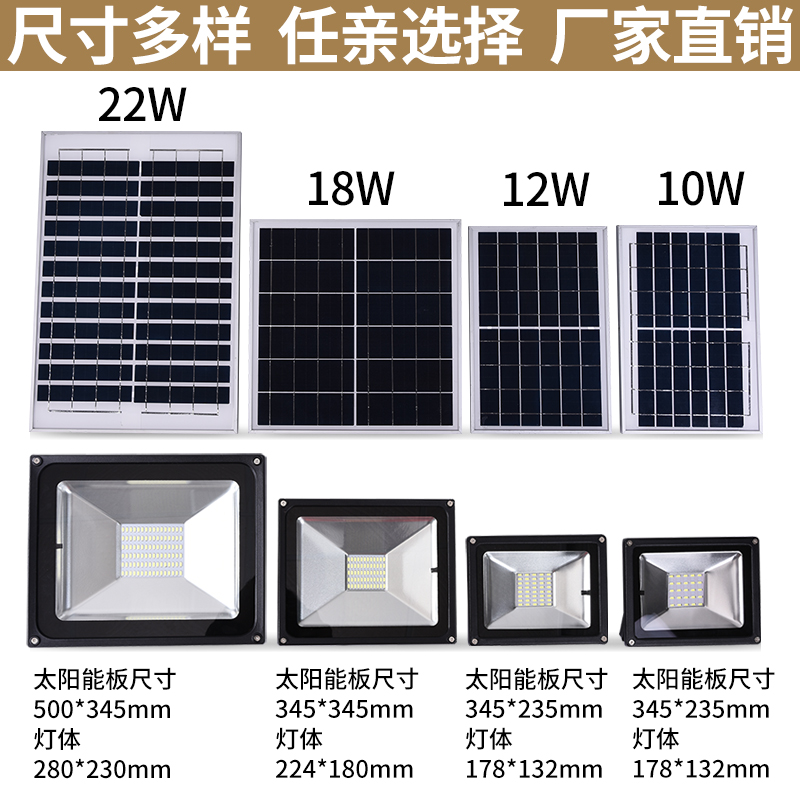 暖朵太陽能燈led投光燈戶外家用室內(nèi)照明庭院燈防水太陽能路燈 - 360購物